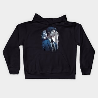 Business Man - Anime Shirt Kids Hoodie